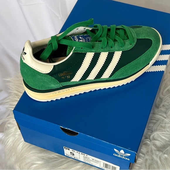 adidas SL 72 RS Sneakers - Green | Free Shipping with adiClub Adidas SL 72 RS J in Green and White Mens size 5 Women’s size 7 NWB